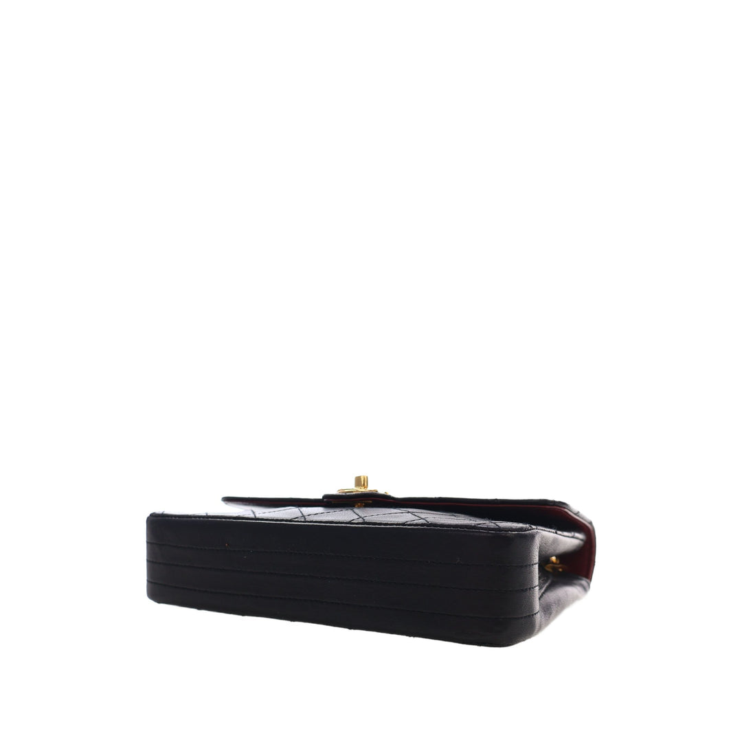 Chanel Circle CC Rabat simple Mini Cuir d'agneau Noir – vue 12 – GABY PARIS