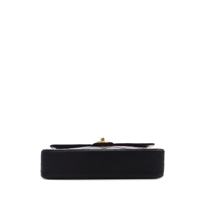 Chanel Circle CC Rabat simple Mini Cuir d'agneau Noir – vue 3 – GABY PARIS