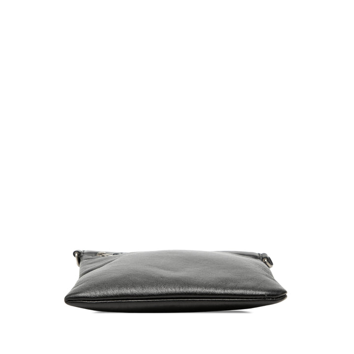 Saint Laurent Antiqued Sid Plat Sac Cuir d'agneau Noir – vue 3 – GABY PARIS