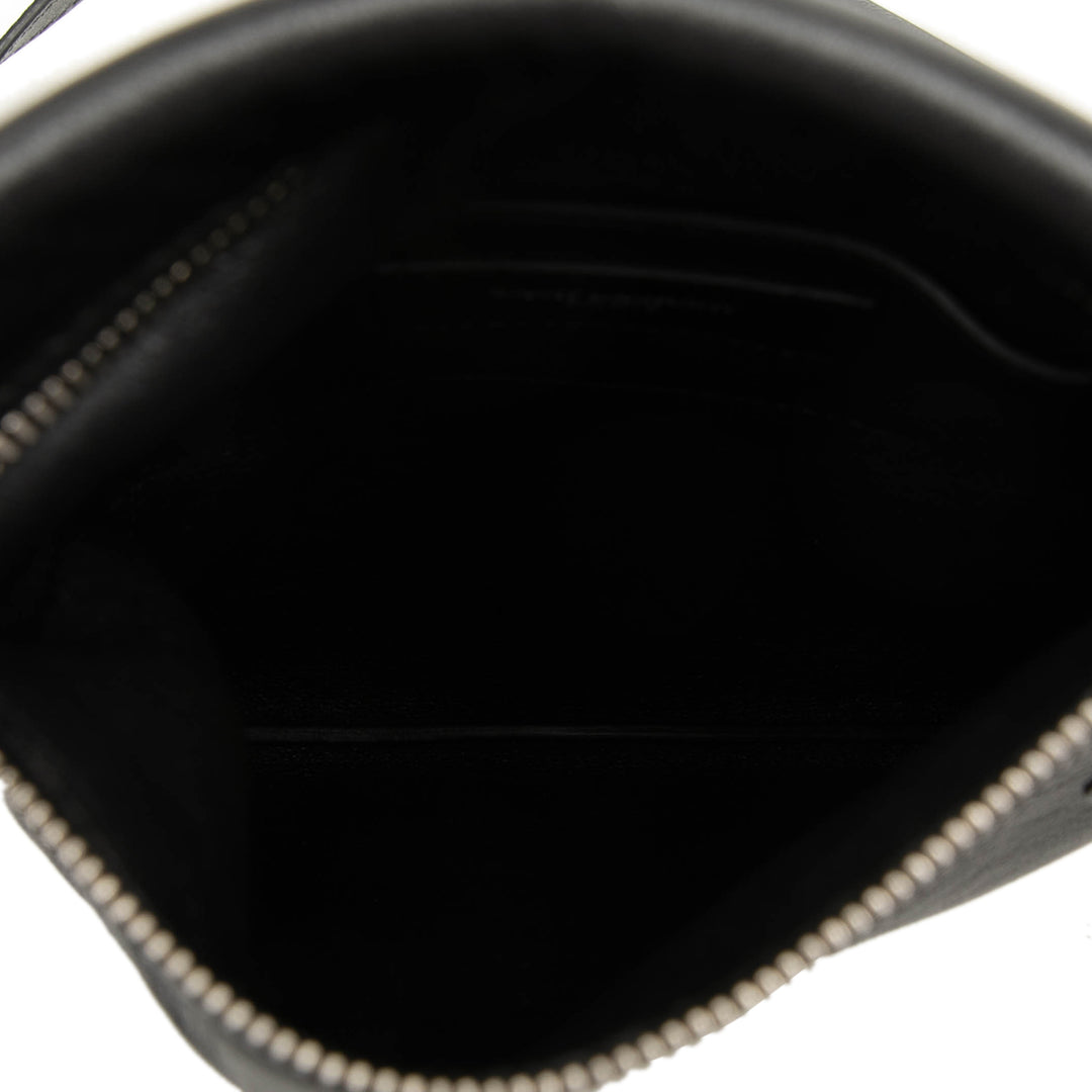 Saint Laurent Antiqued Sid Plat Sac Cuir d'agneau Noir – vue 4 – GABY PARIS