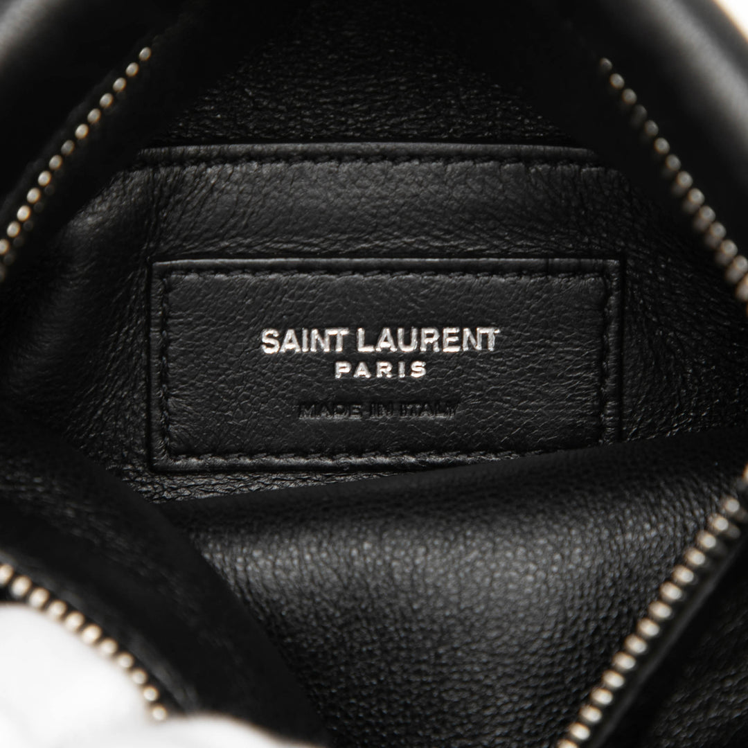 Saint Laurent Antiqued Sid Plat Sac Cuir d'agneau Noir – vue 5 – GABY PARIS