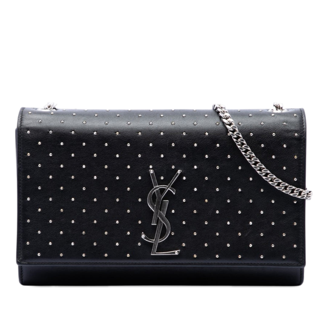 clouté Kate Sac Moyen Cuir de veau Noir