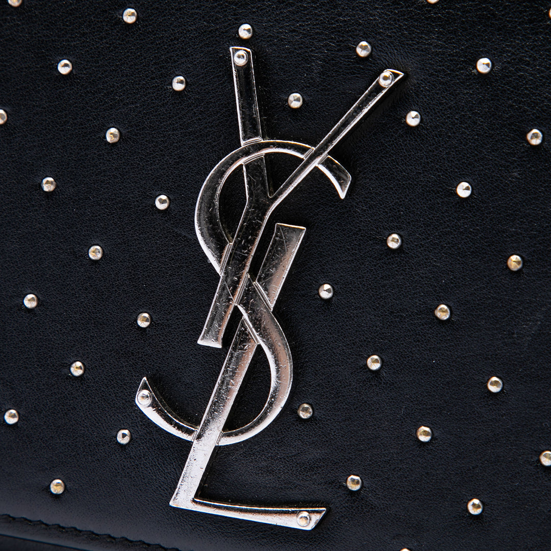 clouté Kate Sac Moyen Cuir de veau Noir