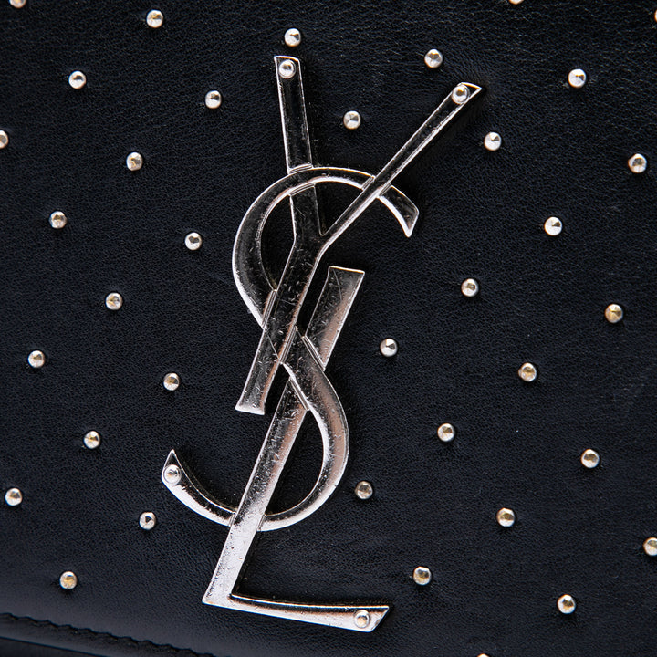 clouté Kate Sac Moyen Cuir de veau Noir