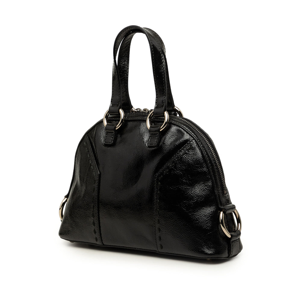 Saint Laurent froissé Muse Sac Mini Noir – vue 2 – GABY PARIS