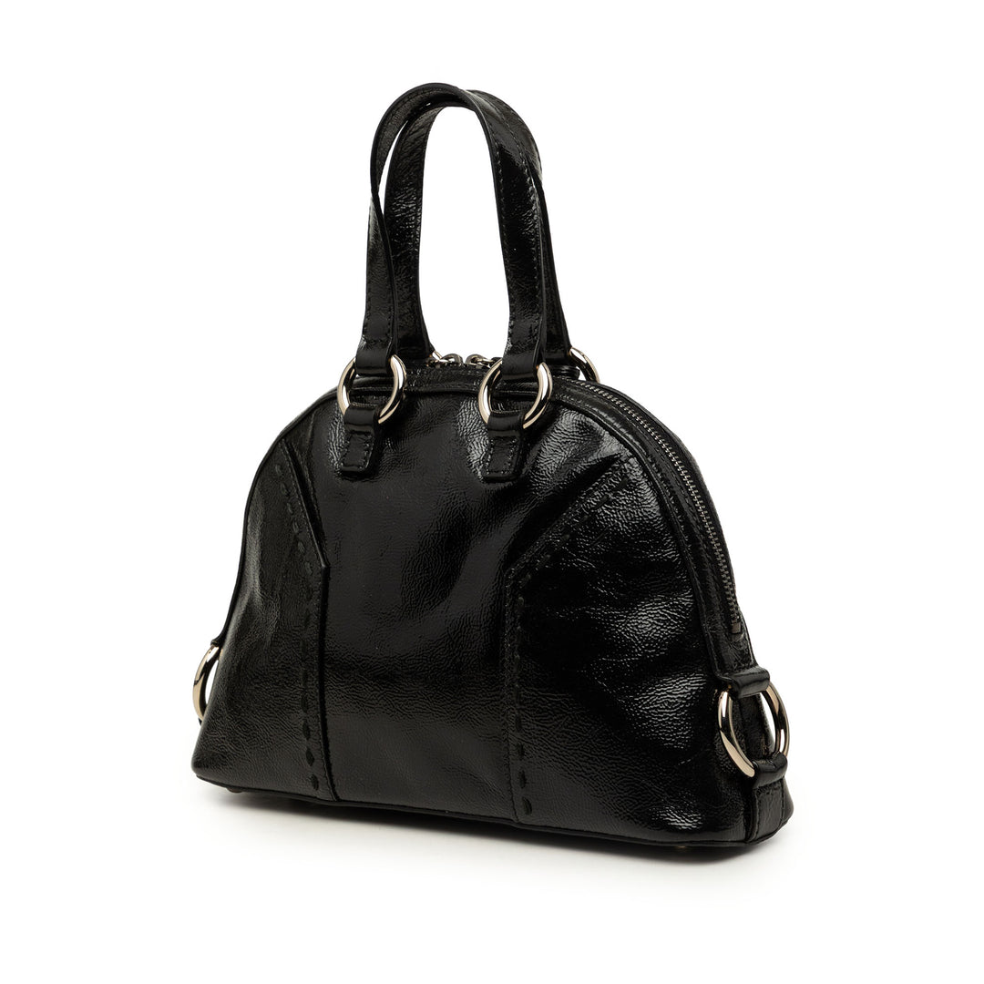 Saint Laurent froissé Muse Sac Mini Noir – vue 2 – GABY PARIS