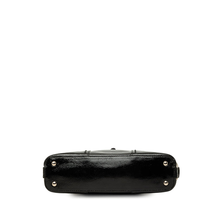 Saint Laurent froissé Muse Sac Mini Noir – vue 3 – GABY PARIS