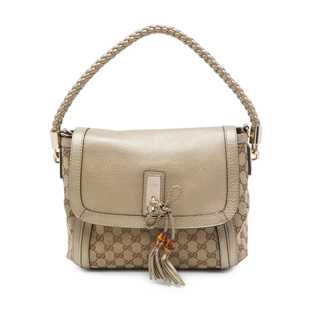 Gucci Sac à main GG Bella à rabat Beige – vue principale – GABY PARIS