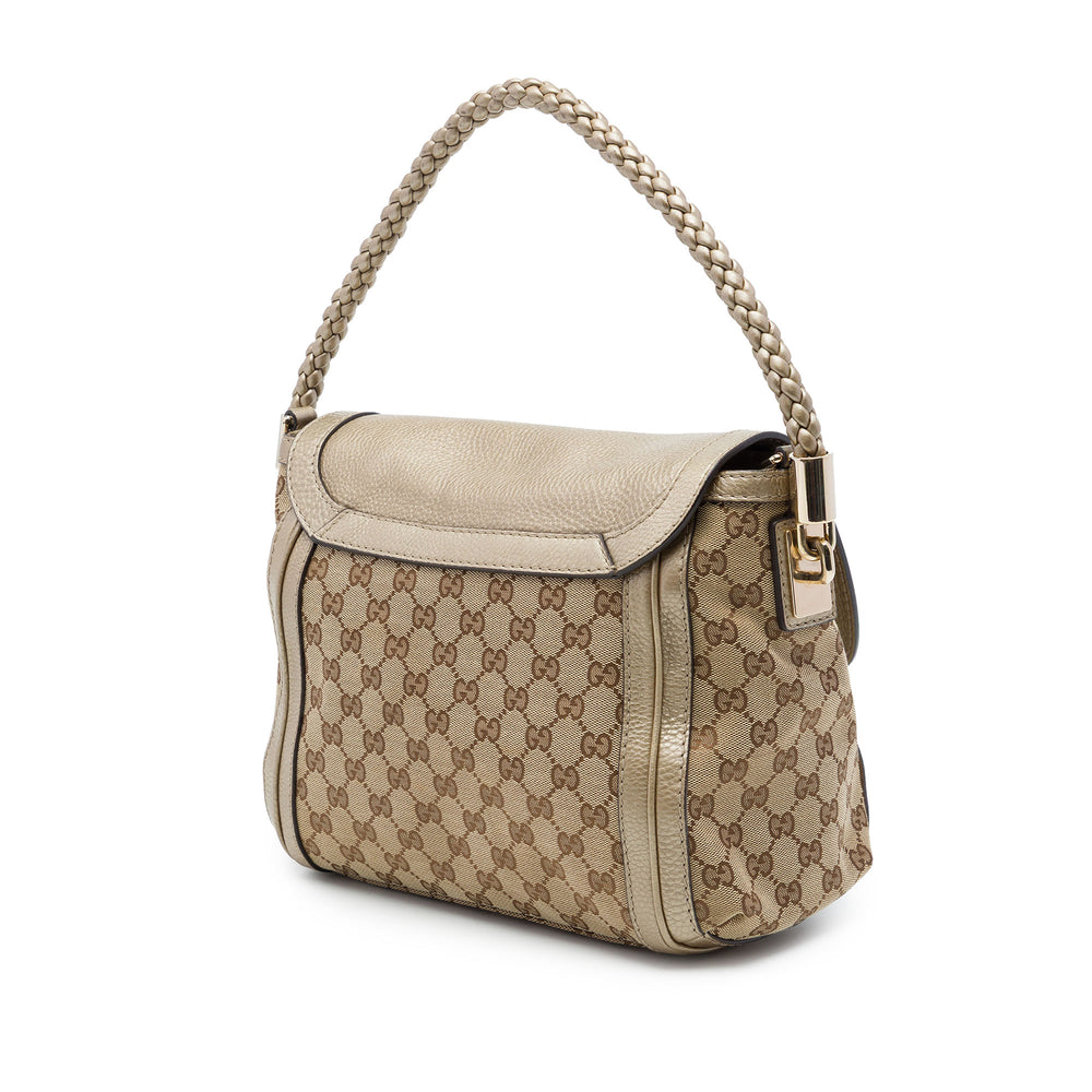 Gucci Sac à main GG Bella à rabat Beige – vue 2 – GABY PARIS