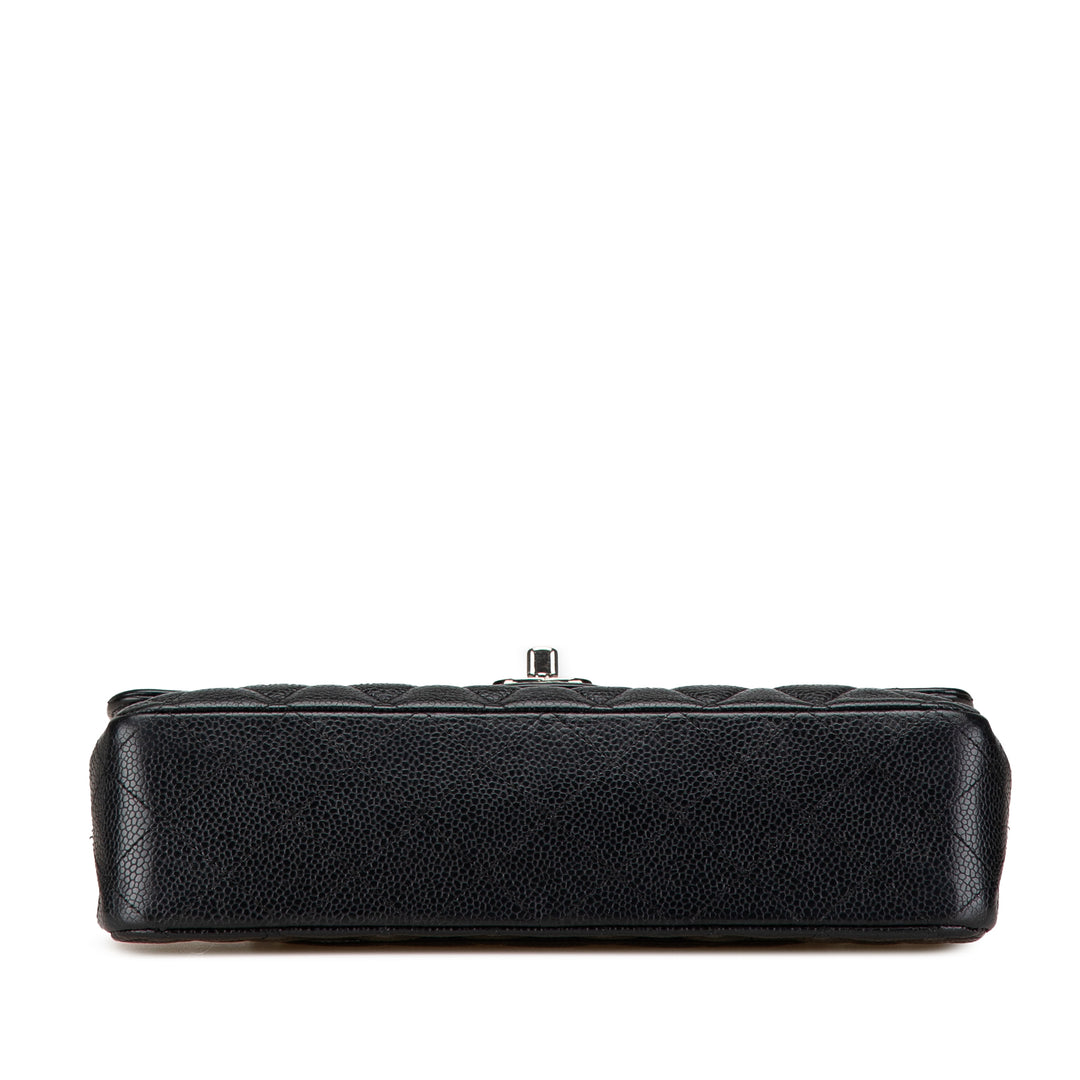 Medium Classic Caviar Double Flap Black - Gaby Paris