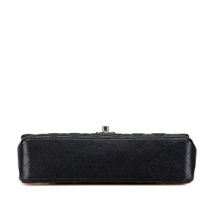 Medium Classic Caviar Double Flap Black - Gaby Paris