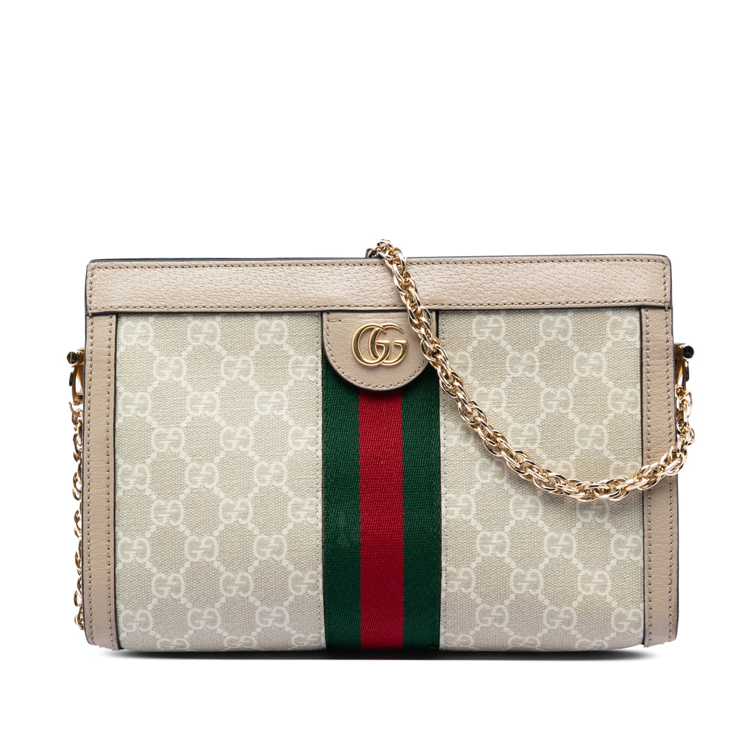 Gucci Small GG Supreme Web Ophidia Chain Sac porté croisé