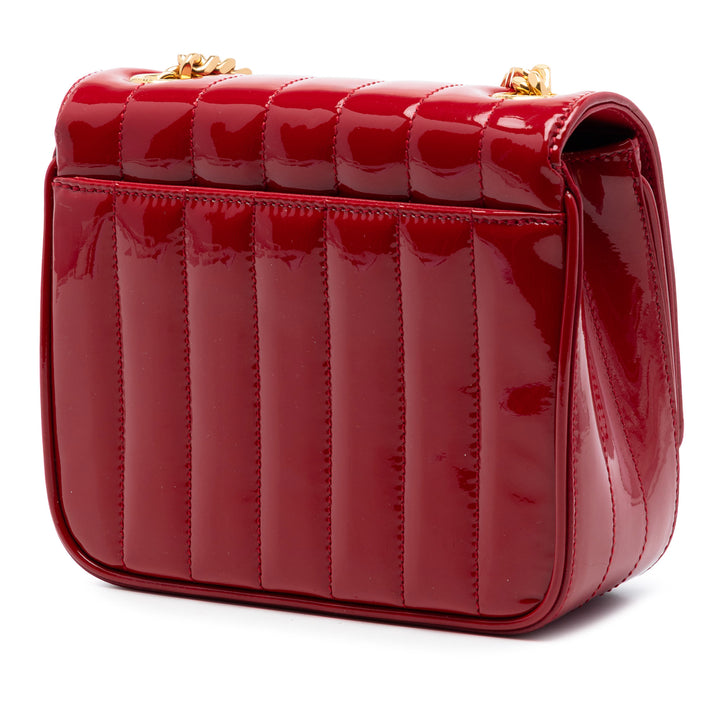 Saint Laurent Small Cuir verni Monogram Vicky Sac à chaîne
