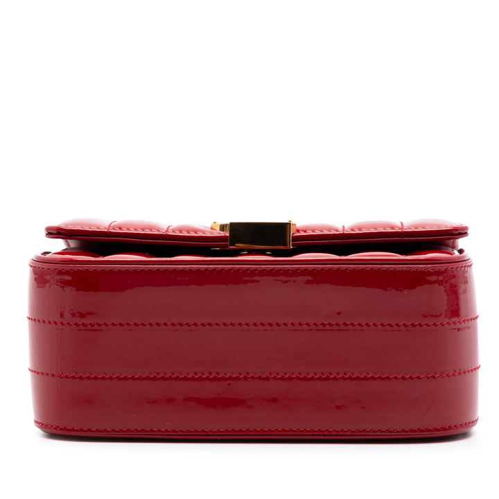 Saint Laurent Small Cuir verni Monogram Vicky Sac à chaîne
