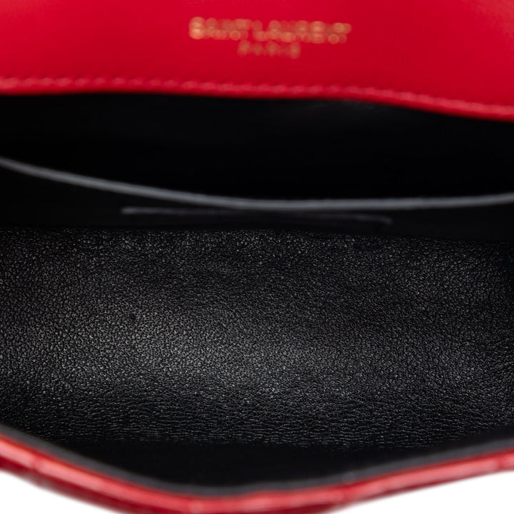 Saint Laurent Small Cuir verni Monogram Vicky Sac à chaîne