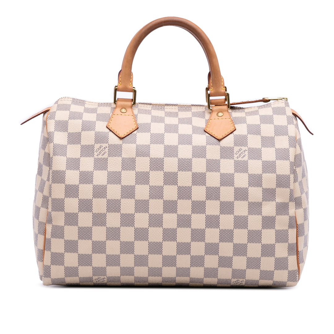 Damier Azur Speedy 30 White - Gaby Paris