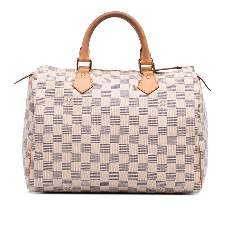 Damier Azur Speedy 30 White - Gaby Paris