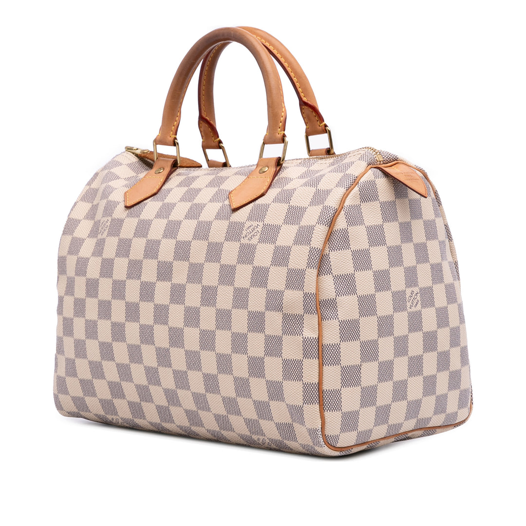 Damier Azur Speedy 30 White - Gaby Paris