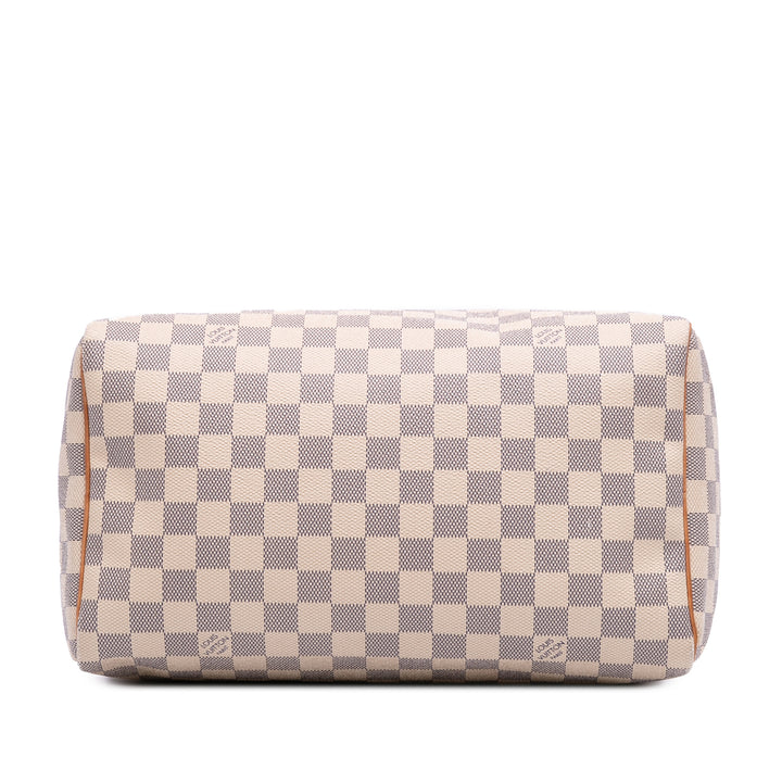 Damier Azur Speedy 30 White - Gaby Paris