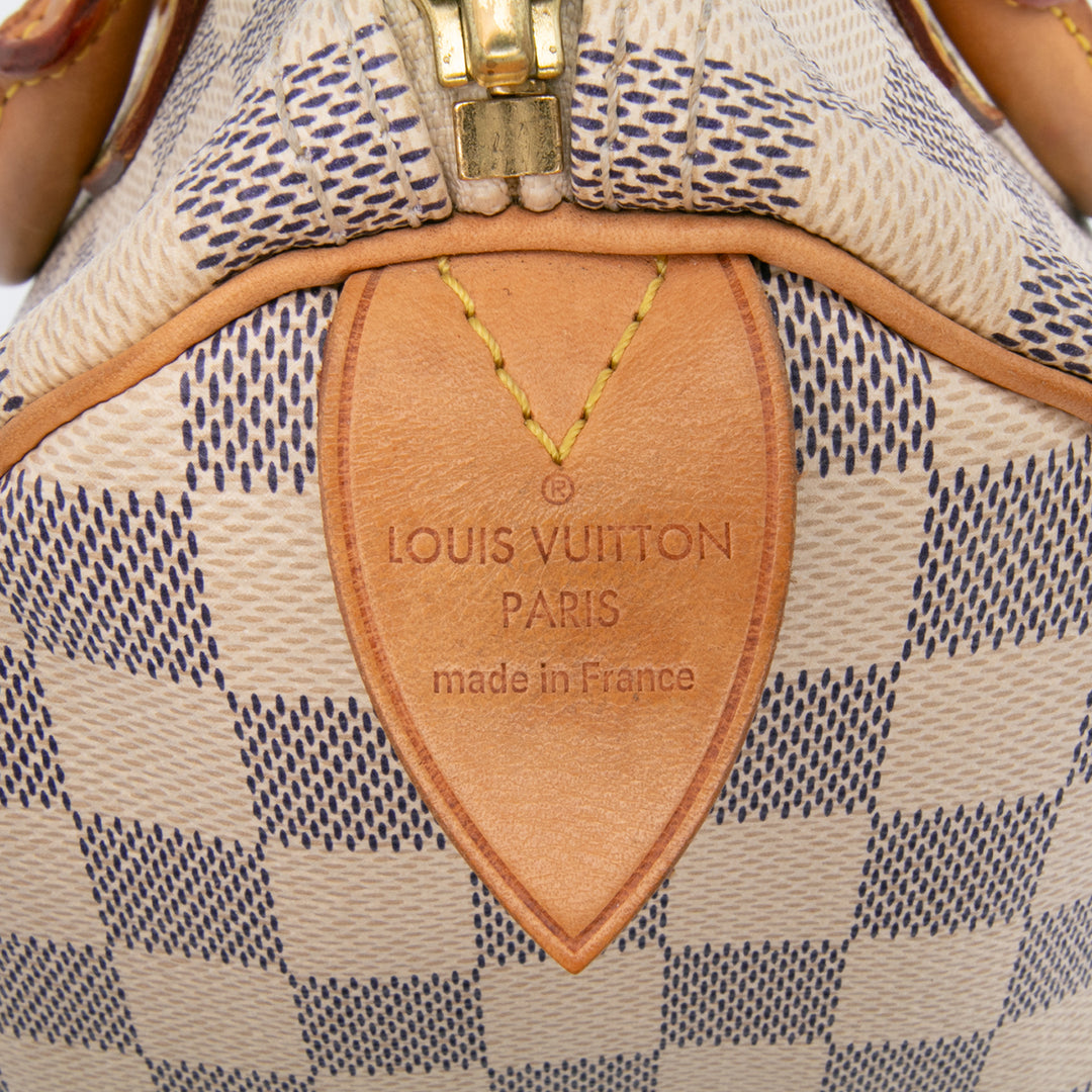 Damier Azur Speedy 30 White - Gaby Paris