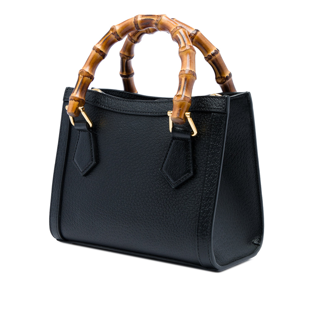 Gucci Bamboo Diana Sac Petit Cuir de veau Noir – vue 2 – GABY PARIS