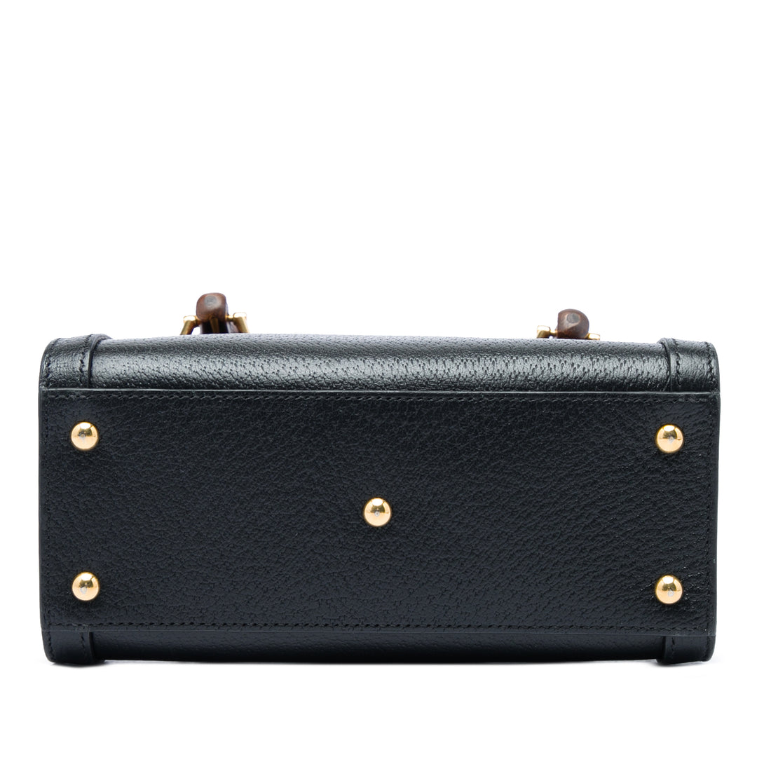Gucci Bamboo Diana Sac Petit Cuir de veau Noir – vue 3 – GABY PARIS
