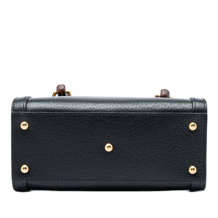 Gucci Bamboo Diana Sac Petit Cuir de veau Noir – vue 3 – GABY PARIS