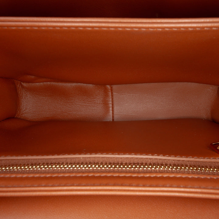 Celine Teen Triomphe Coated Toile et Cuir de veau Triomphe Sac porté croisé