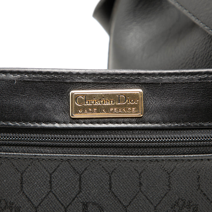 Honeycomb Sac à cordon seau Toile enduite Noir