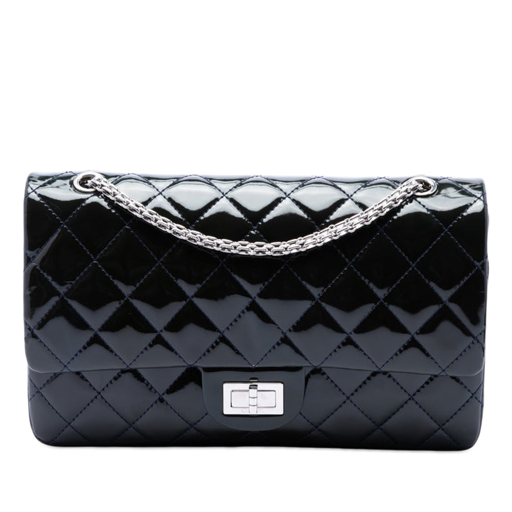 Chanel Matelassé Cuir verni Reissue 2.55 Double rabat 227