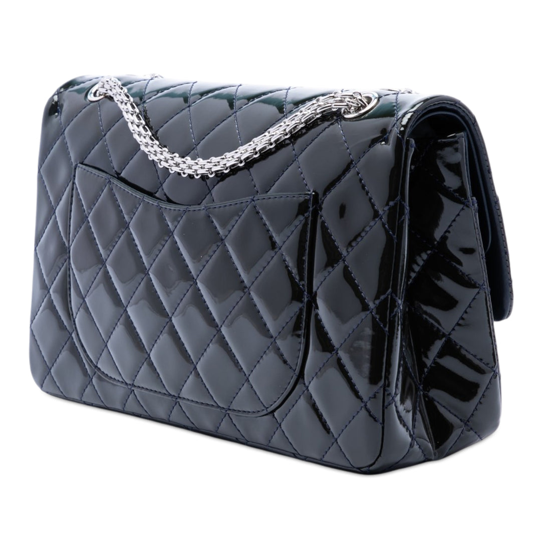 Chanel Matelassé Cuir verni Reissue 2.55 Double rabat 227