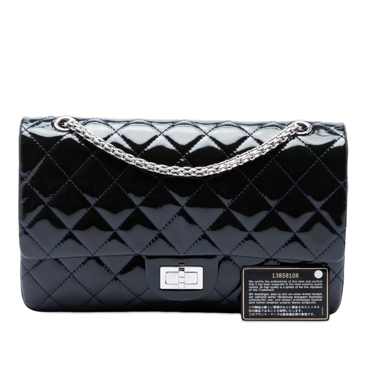 Chanel Matelassé Cuir verni Reissue 2.55 Double rabat 227