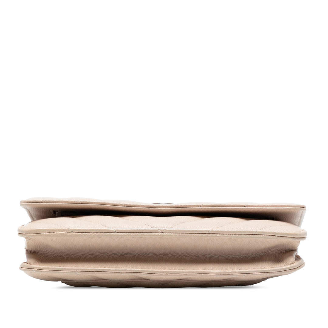 Chanel CC Chevron Caviar Ancient Greek Charms Wallet on Chain