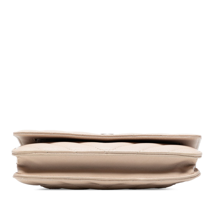 Chanel CC Chevron Caviar Ancient Greek Charms Wallet on Chain