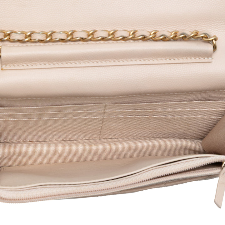 Chanel CC Chevron Caviar Ancient Greek Charms Wallet on Chain