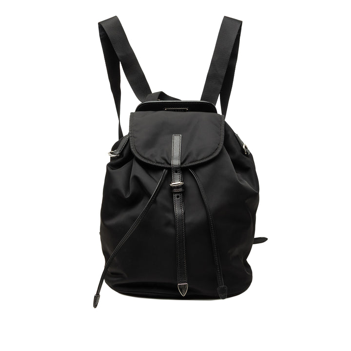Prada à finitions Sac à dos Saffiano Noir – vue principale – GABY PARIS