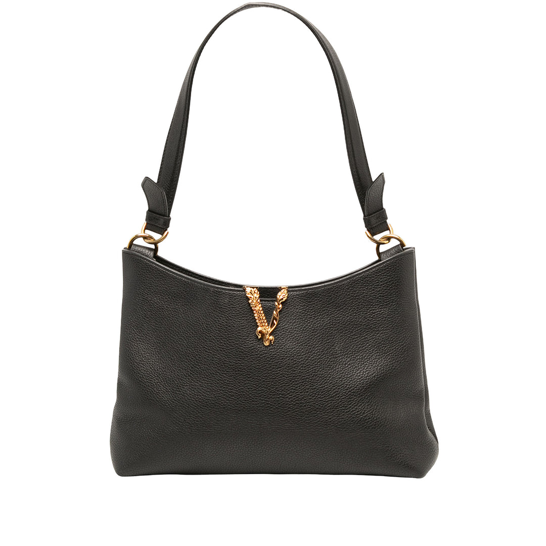 Versace Sac à main Virtus Hobo Petit Noir – vue principale – GABY PARIS