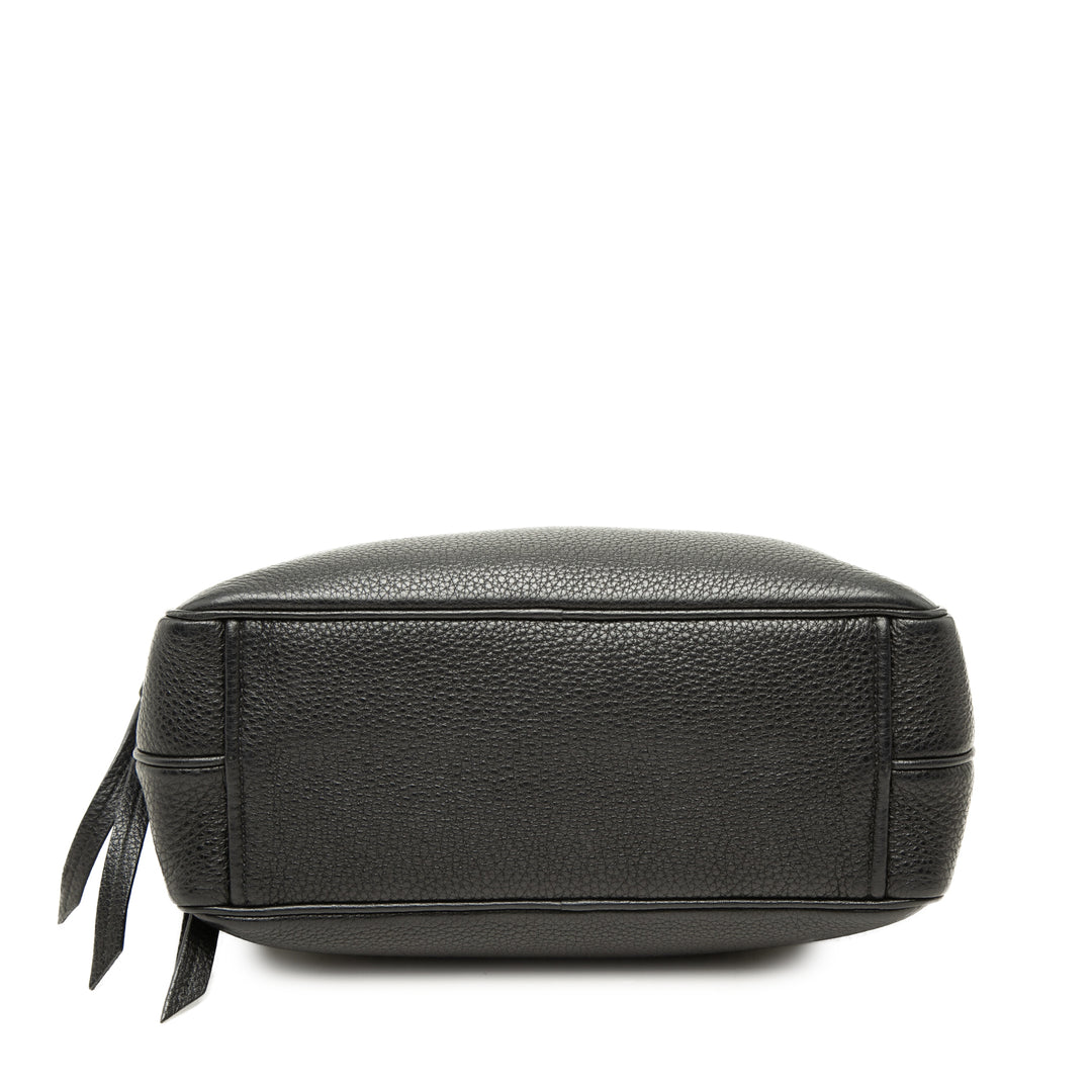Prada Vitello Phenix Double Zippé Sac caméra Noir – vue 3 – GABY PARIS