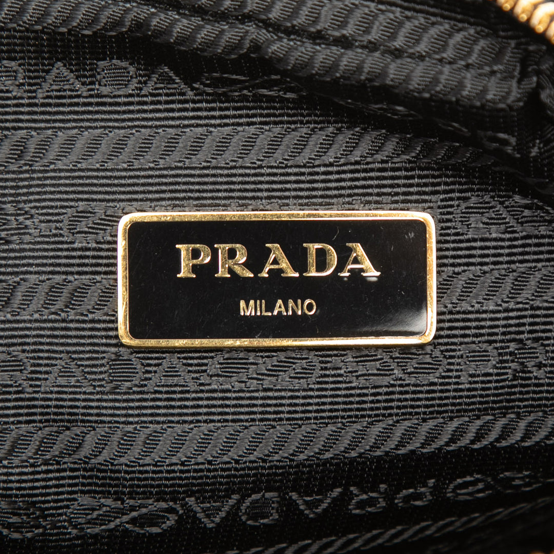 Prada Vitello Phenix Double Zippé Sac caméra Noir – vue 5 – GABY PARIS