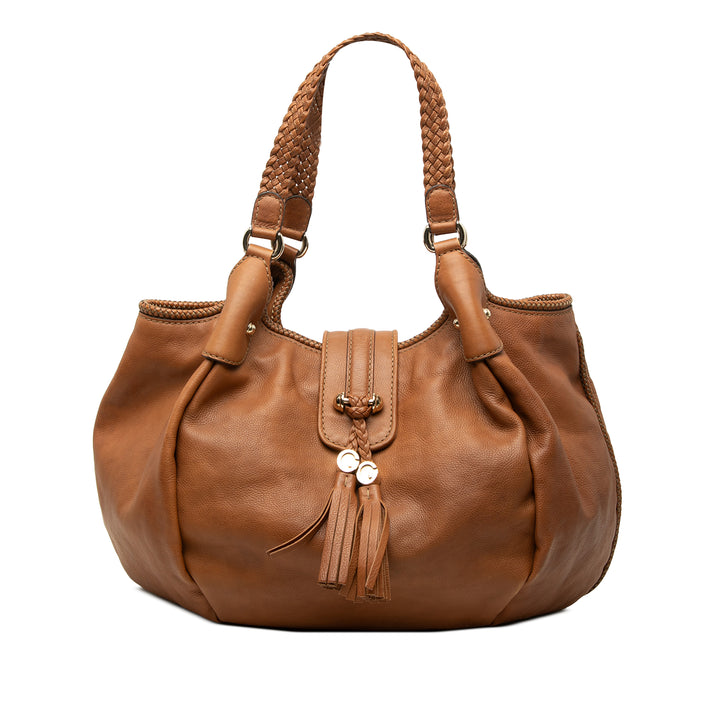 Gucci Marrakech Cabas Cuir de veau Marron – vue principale – GABY PARIS