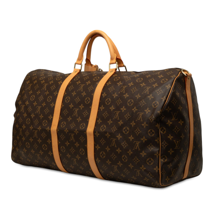 Louis Vuitton Keepall Bandouliere 60 Monogram Marron – vue 2 – GABY PARIS
