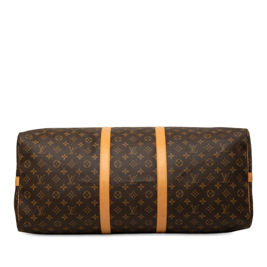 Louis Vuitton Keepall Bandouliere 60 Monogram Marron – vue 3 – GABY PARIS