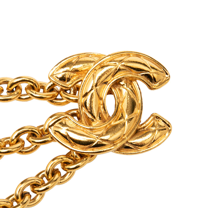 Chanel plaqué Matelassé CC Triple Chain Belt