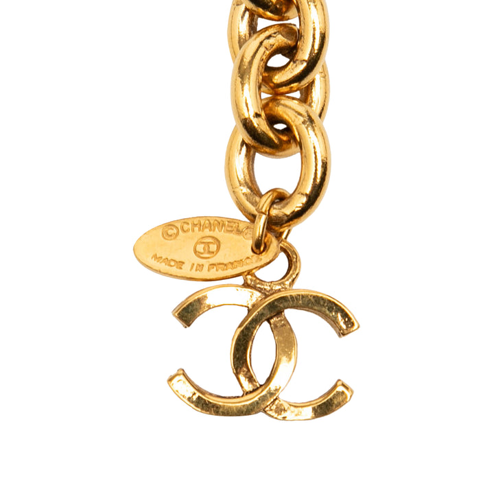 Chanel plaqué Matelassé CC Triple Chain Belt