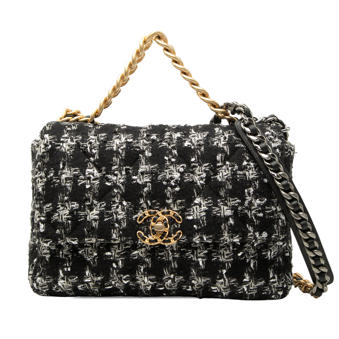 Chanel Large Tweed 19 à rabat