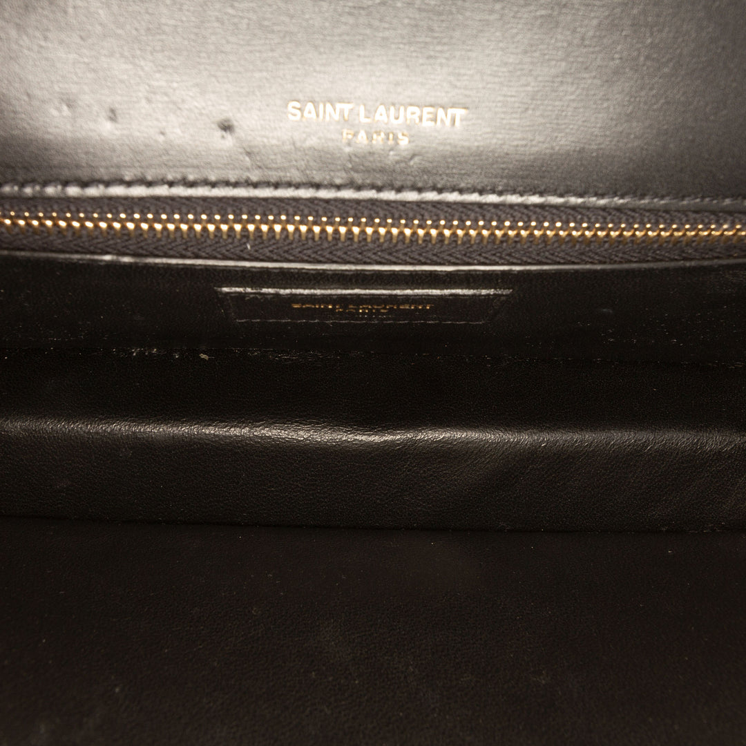 Saint Laurent Medium Smooth Cuir de veau Domino Sac bandoulière