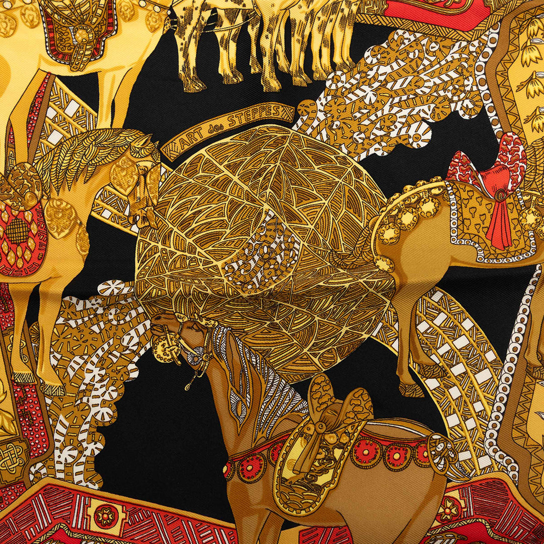 Hermès Art des Steppes Soie Handkerchief