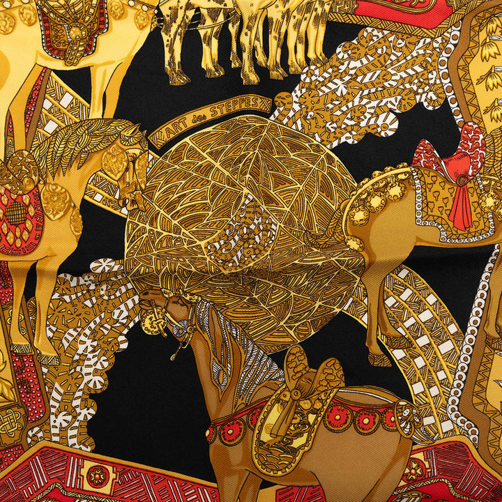 Hermès Art des Steppes Soie Handkerchief