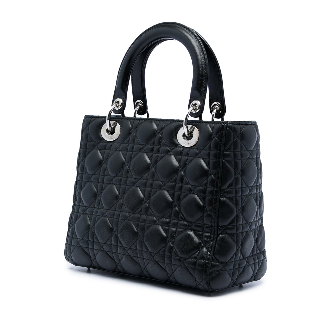 Dior Medium Cuir d’agneau Cannage Lady Dior
