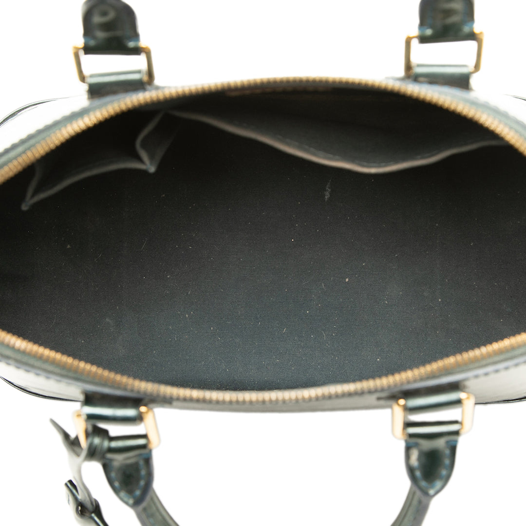 Louis Vuitton Alma PM Cuir verni Monogram Bleu – vue 4 – GABY PARIS
